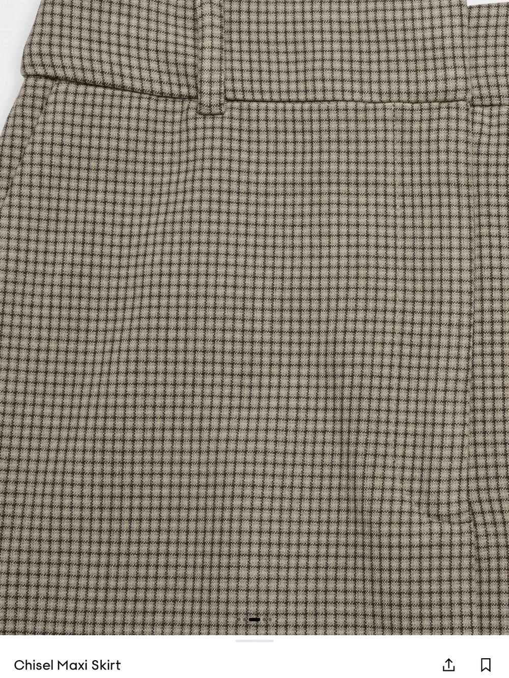 NWT Aritzia Chisel Maxi Skirt by Babaton, Grey Check, Maxi Pencil Skirt, Size 6 - Picture 14 of 16